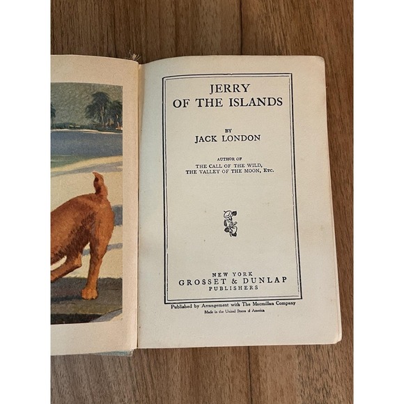 Jack London "Jerry of the Islands" Macmillan 1917 2nd Print. Antique Classic VTG - Picture 3 of 4